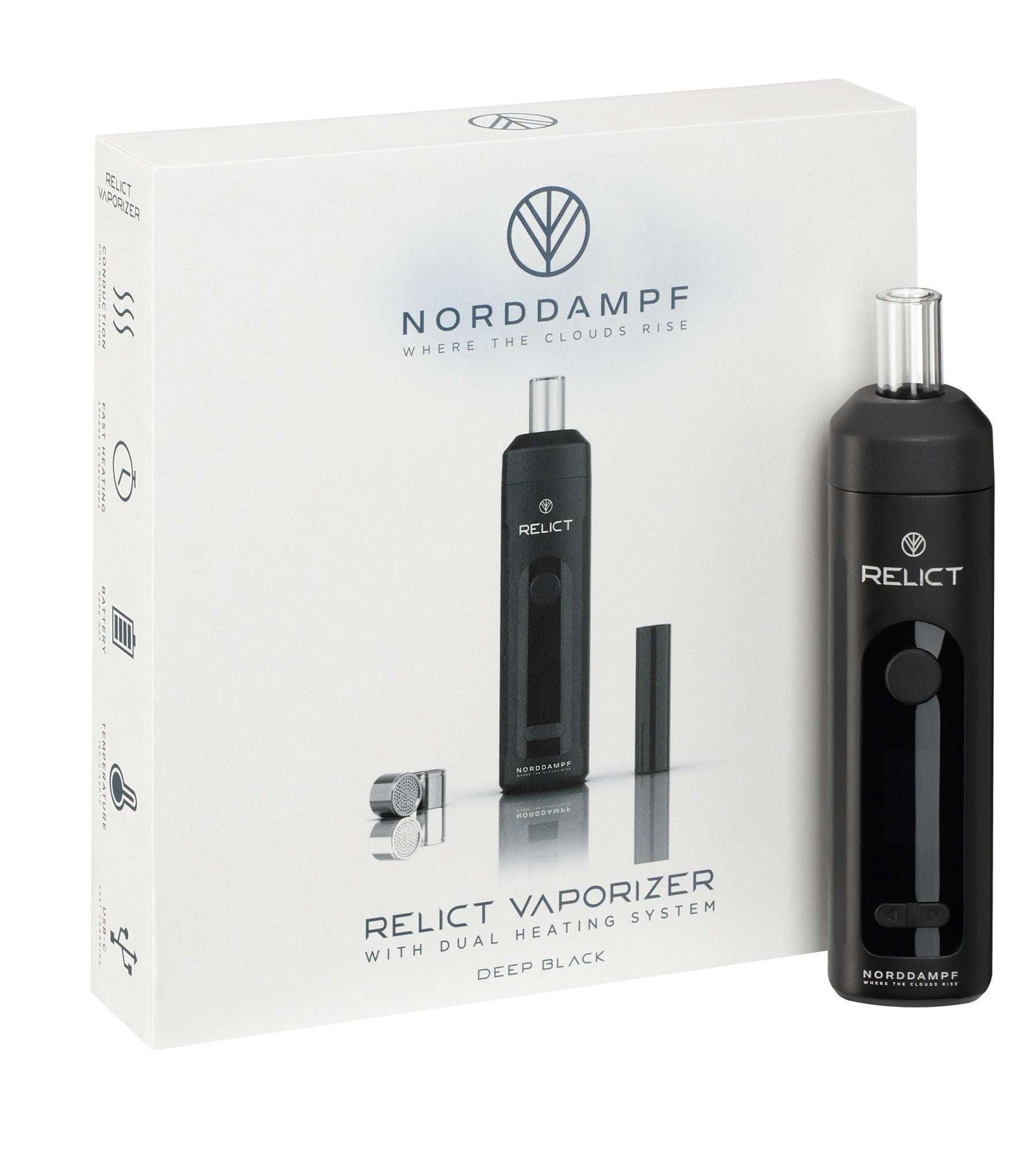Norddampf - Relict Vaporizer - Deep Black Blooming Town Norddampf - Relict Vaporizer - Deep Black Blooming Town